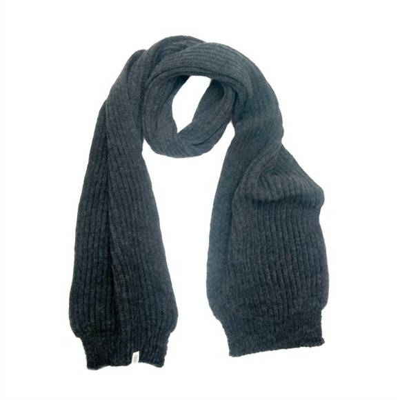 NEW NIRVANNA DESIGNS laurent rib scarf in charcoal - Picture 1 of 1